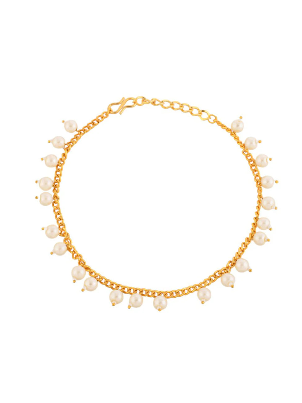 Teejh Kasturi Pearl and Gold Anklets