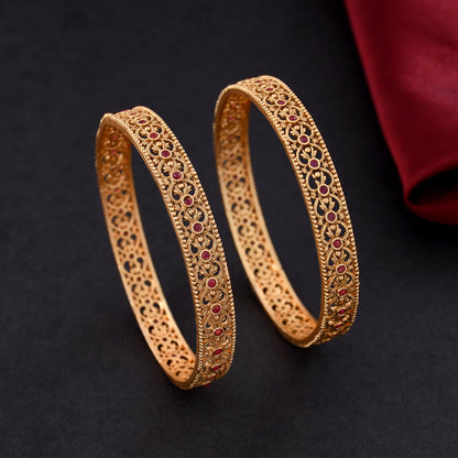 SOUTH INDIN TRENDY GOLD BANGLES