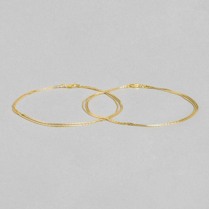 Aura Set of Pure Sterling Silver Gold-Plated Anklet