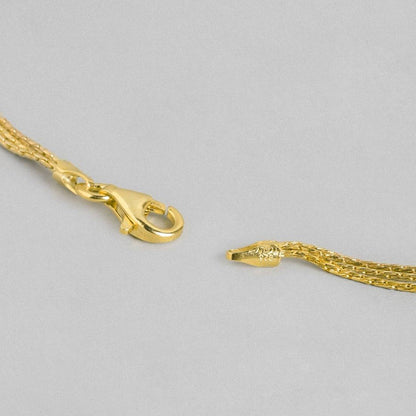 Aura Set of Pure Sterling Silver Gold-Plated Anklet