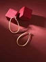 Aura Gold Toned Contemporary Hoop Earrings