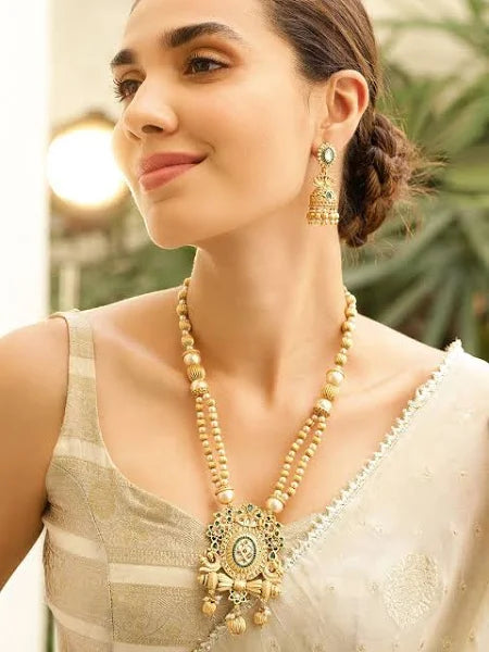 Rubans Kundan Studded Necklace Set